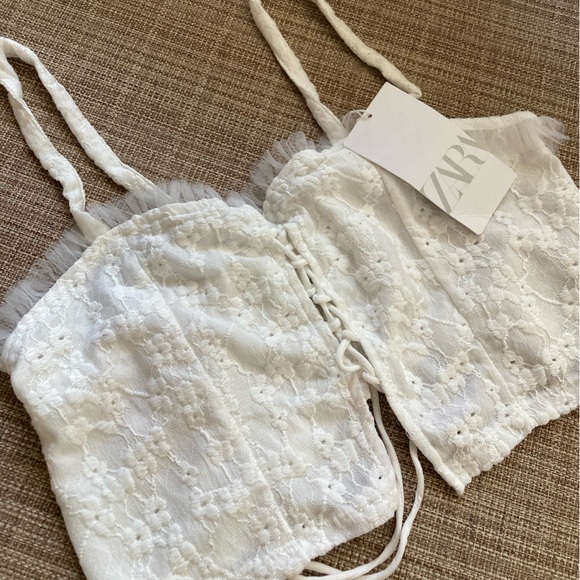 Zara Tops - [ ₹800 ] Zara Dainty White Top